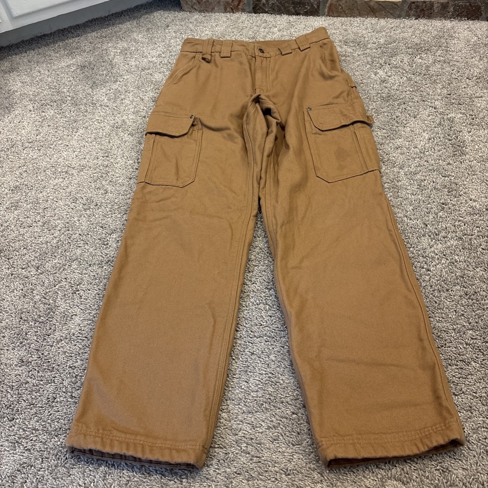 Duluth Trading Co Original Fire Hose Fleece Lined Cargo Pants 32x34 FIT ??x??